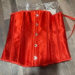 SHEIN Scarlet Satin Bustier